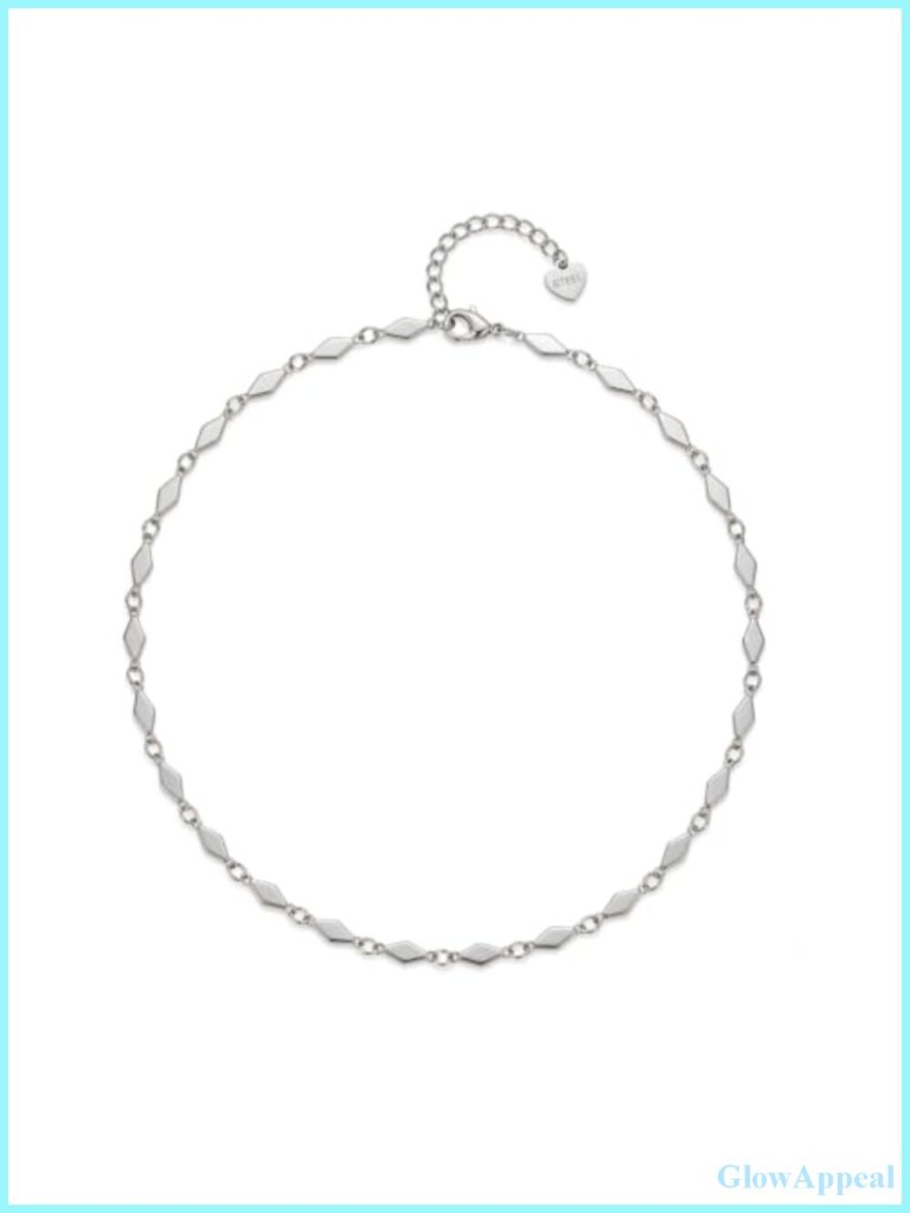 Minimalist Silver Geometric Choker Necklace Adjustable Layering